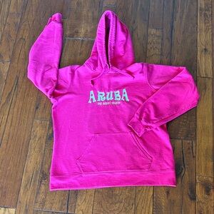 Pink Hoodie with Aruba Print